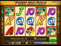 Геймплей в игровом автомате Quest for Gold