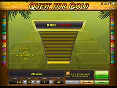Риск игра в игровом автомате Quest for Gold