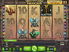 Геймплей игрового автомата Egyptian Heroes