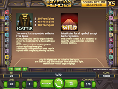 Scatter и wild игрового автомата Egyptian Heroes
